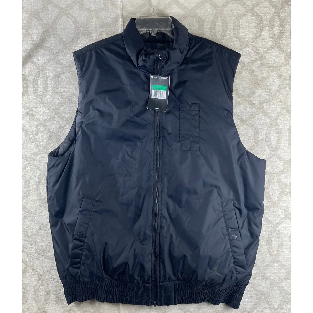 Jordan Jumpman Reversible Puffer Vest Mens XL Black Grey‎ Camo Pockets Zip